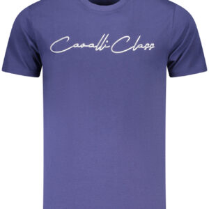 CAVALLI CLASS KURZARM-T-SHIRT HERREN BLAU