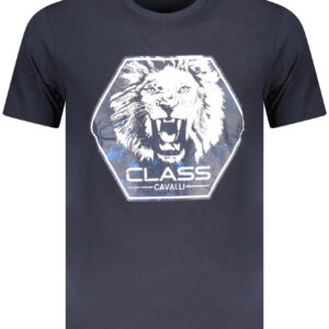 CAVALLI CLASS KURZARM-T-SHIRT HERREN BLAU