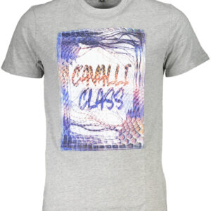 CAVALLI CLASS KURZARM-T-SHIRT HERREN GRAU