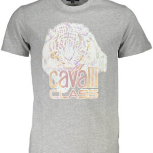 CAVALLI CLASS KURZARM-T-SHIRT HERREN GRAU
