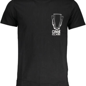 CAVALLI CLASS HERREN-KURZARM-T-SHIRT SCHWARZ