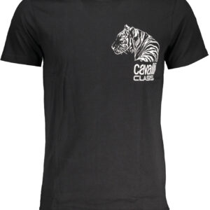 CAVALLI CLASS HERREN-KURZARM-T-SHIRT SCHWARZ