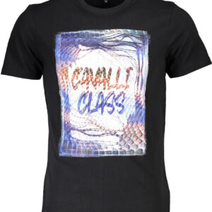 CAVALLI CLASS KURZARM T-SHIRT HERREN SCHWARZ