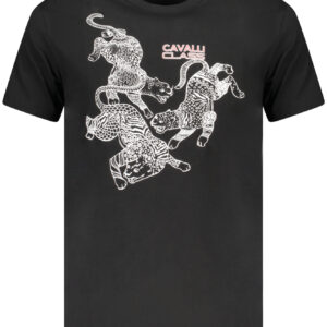 CAVALLI CLASS KURZARM T-SHIRT HERREN SCHWARZ