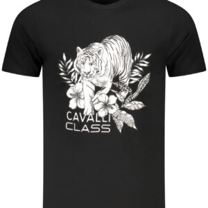CAVALLI CLASS KURZARM T-SHIRT HERREN SCHWARZ