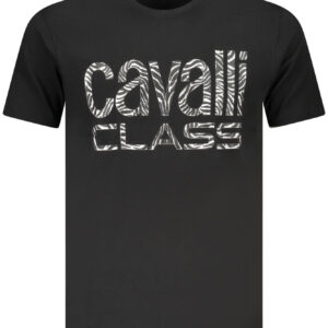 CAVALLI CLASS KURZARM T-SHIRT HERREN SCHWARZ