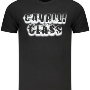 CAVALLI CLASS KURZARM T-SHIRT HERREN SCHWARZ