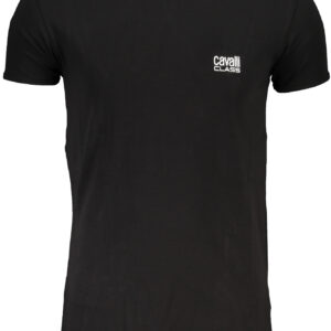 CAVALLI CLASS HERREN-KURZARM-T-SHIRT SCHWARZ