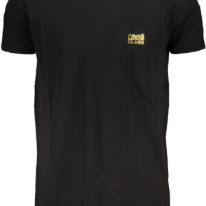 CAVALLI CLASS HERREN-KURZARM-T-SHIRT SCHWARZ