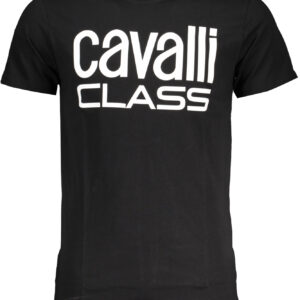 CAVALLI CLASS HERREN-KURZARM-T-SHIRT SCHWARZ