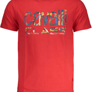 CAVALLI CLASS HERREN-KURZARM-T-SHIRT ROT