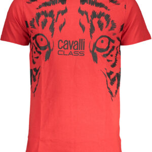 CAVALLI CLASS HERREN-KURZARM-T-SHIRT ROT
