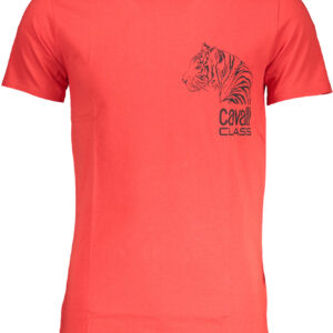 CAVALLI CLASS HERREN-KURZARM-T-SHIRT ROT