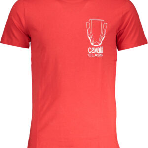 CAVALLI CLASS HERREN-KURZARM-T-SHIRT ROT