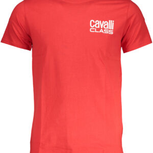 CAVALLI CLASS HERREN-KURZARM-T-SHIRT ROT