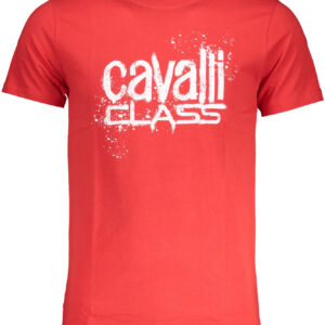 CAVALLI CLASS HERREN-KURZARM-T-SHIRT ROT