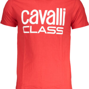 CAVALLI CLASS HERREN-KURZARM-T-SHIRT ROT