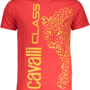 CAVALLI CLASS HERREN-KURZARM-T-SHIRT ROT