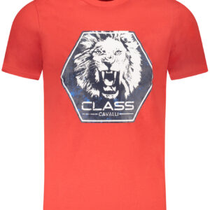 CAVALLI CLASS KURZARM T-SHIRT HERREN ROT