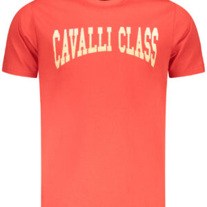 CAVALLI CLASS KURZARM T-SHIRT HERREN ROT