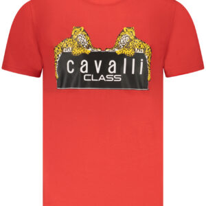 CAVALLI CLASS KURZARM T-SHIRT HERREN ROT