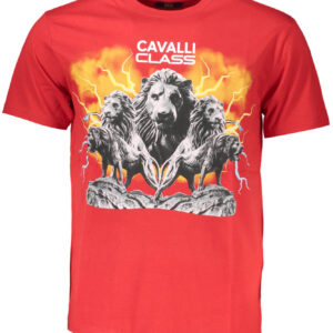 CAVALLI CLASS KURZARM T-SHIRT HERREN ROT