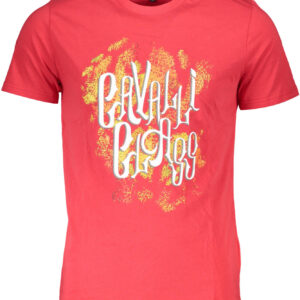 CAVALLI CLASS KURZARM T-SHIRT HERREN ROT
