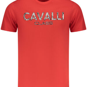 CAVALLI CLASS KURZARM T-SHIRT HERREN ROT