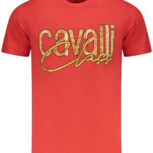 CAVALLI CLASS KURZARM T-SHIRT HERREN ROT