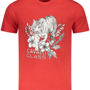 CAVALLI CLASS KURZARM T-SHIRT HERREN ROT