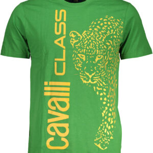 CAVALLI CLASS GRÜNES KURZÄRMELIGES HERREN-T-SHIRT