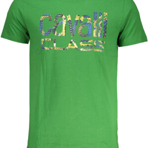 CAVALLI CLASS GRÜNES KURZÄRMELIGES HERREN-T-SHIRT