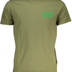 CAVALLI CLASS GRÜNES KURZÄRMELIGES HERREN-T-SHIRT