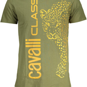 CAVALLI CLASS GRÜNES KURZÄRMELIGES HERREN-T-SHIRT