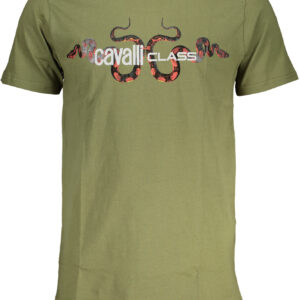 CAVALLI CLASS GRÜNES KURZÄRMELIGES HERREN-T-SHIRT