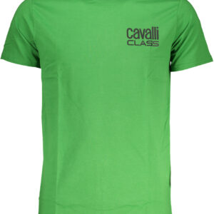 CAVALLI CLASS GRÜNES KURZÄRMELIGES HERREN-T-SHIRT