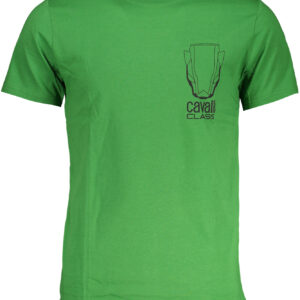 CAVALLI CLASS GRÜNES KURZÄRMELIGES HERREN-T-SHIRT