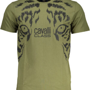 CAVALLI CLASS GRÜNES KURZÄRMELIGES HERREN-T-SHIRT