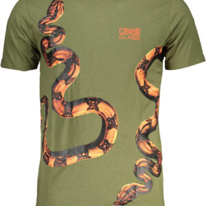 CAVALLI CLASS GRÜNES KURZÄRMELIGES HERREN-T-SHIRT
