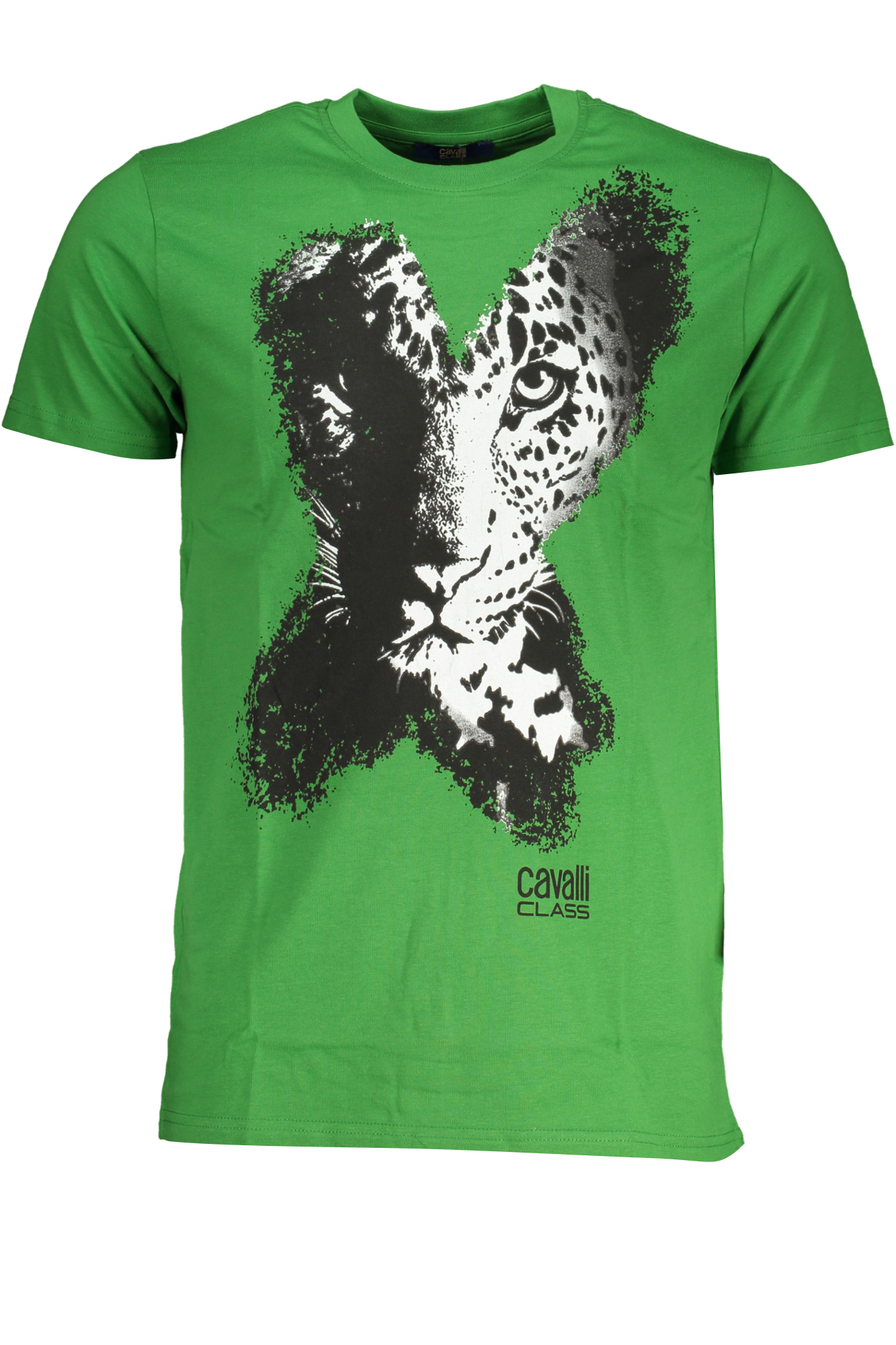 CAVALLI CLASS GRÜNES KURZÄRMELIGES HERREN-T-SHIRT
