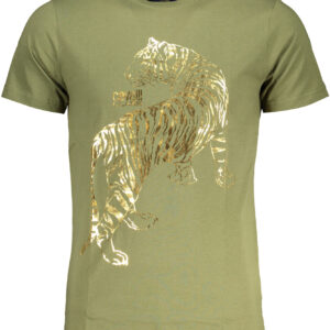 CAVALLI CLASS GRÜNES KURZÄRMELIGES HERREN-T-SHIRT