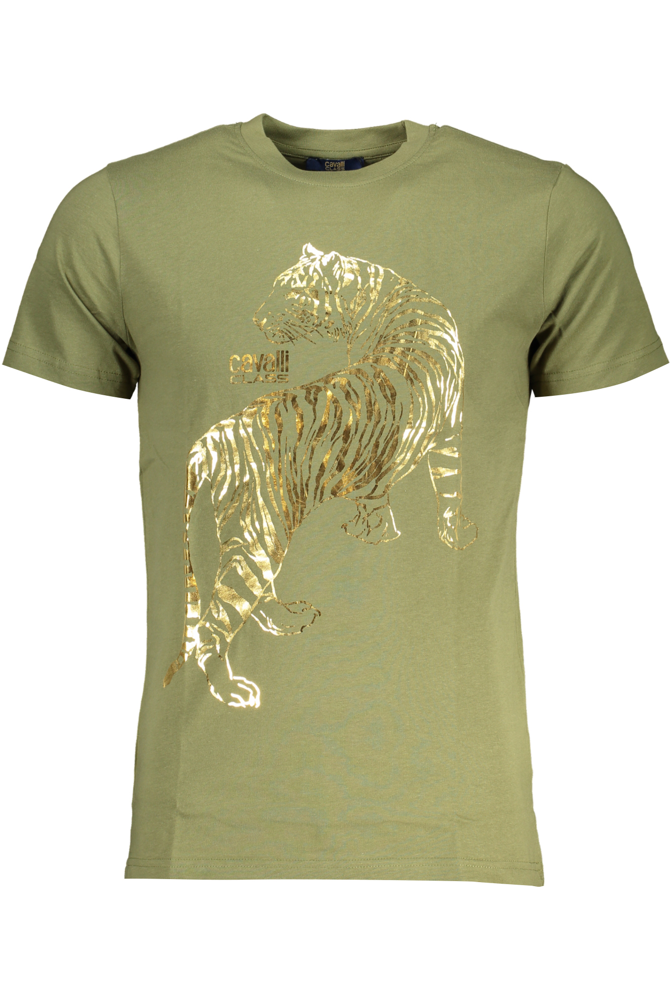 CAVALLI CLASS GRÜNES KURZÄRMELIGES HERREN-T-SHIRT
