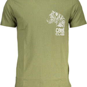 CAVALLI CLASS GRÜNES KURZÄRMELIGES HERREN-T-SHIRT