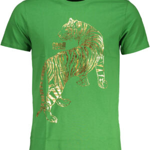 CAVALLI CLASS GRÜNES KURZÄRMELIGES HERREN-T-SHIRT