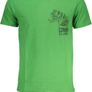 CAVALLI CLASS GRÜNES KURZÄRMELIGES HERREN-T-SHIRT