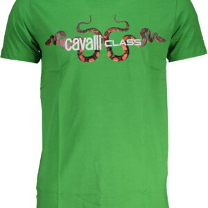 CAVALLI CLASS GRÜNES KURZÄRMELIGES HERREN-T-SHIRT