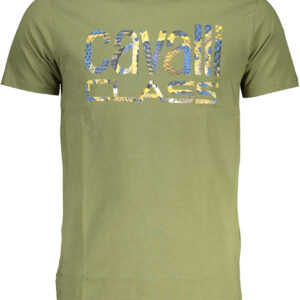 CAVALLI CLASS GRÜNES KURZÄRMELIGES HERREN-T-SHIRT