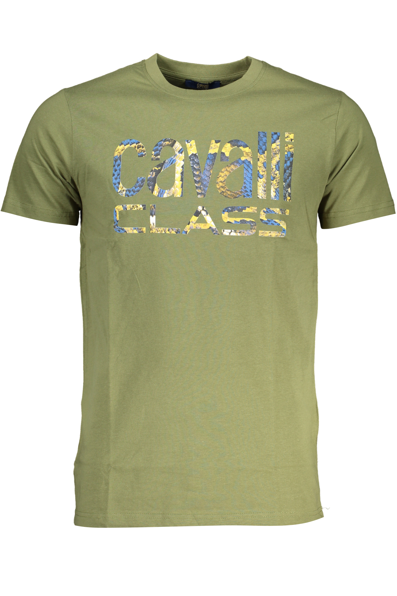 CAVALLI CLASS GRÜNES KURZÄRMELIGES HERREN-T-SHIRT