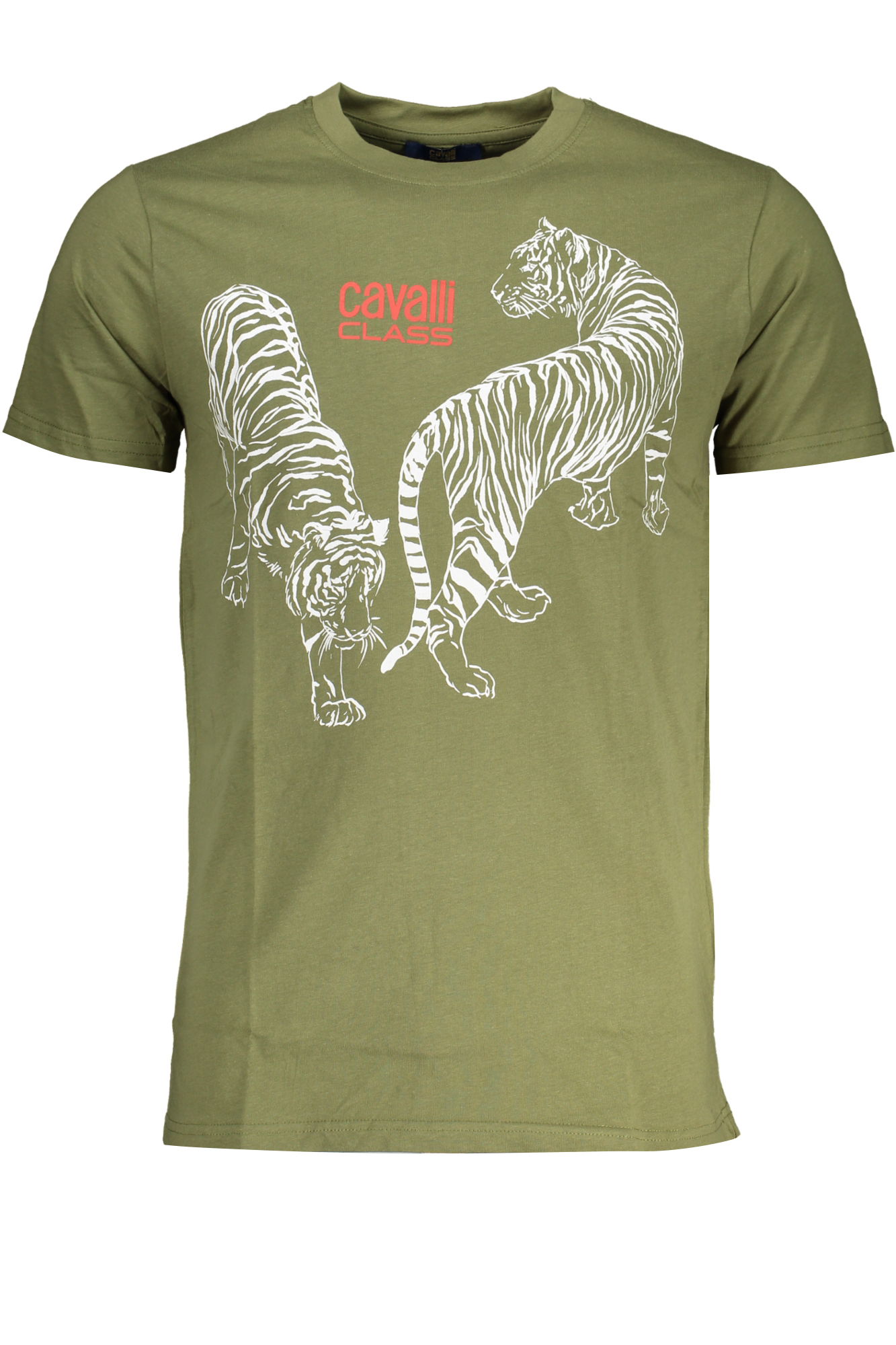 CAVALLI CLASS GRÜNES KURZÄRMELIGES HERREN-T-SHIRT