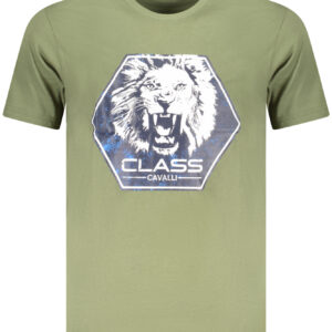 CAVALLI CLASS KURZARM-T-SHIRT HERREN GRÜN